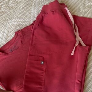 FIGS ISABEL WIDE LEG PANTS & RIBBED UNDER SCRUBS